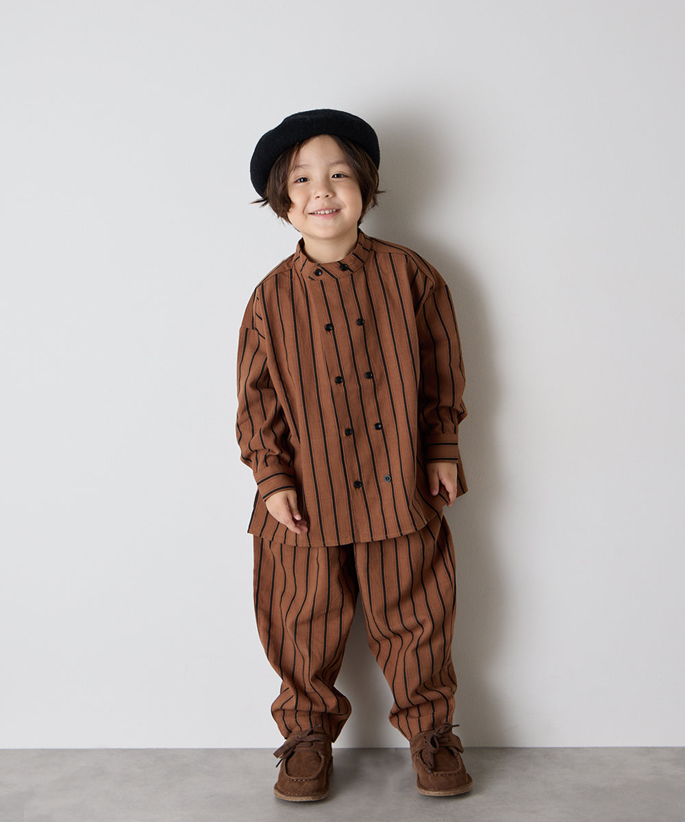 【リンクコーデ】ランダムストライプテーパードパンツ