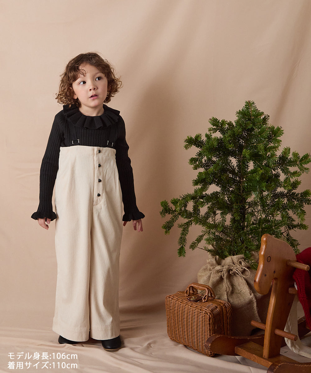 ROBE de PEAU ローブデポーコーデュロイボタンパンツ ダークブラウン ROBE de PEAU ローブデポーコーデュロイボタンパンツ ダークブラウン