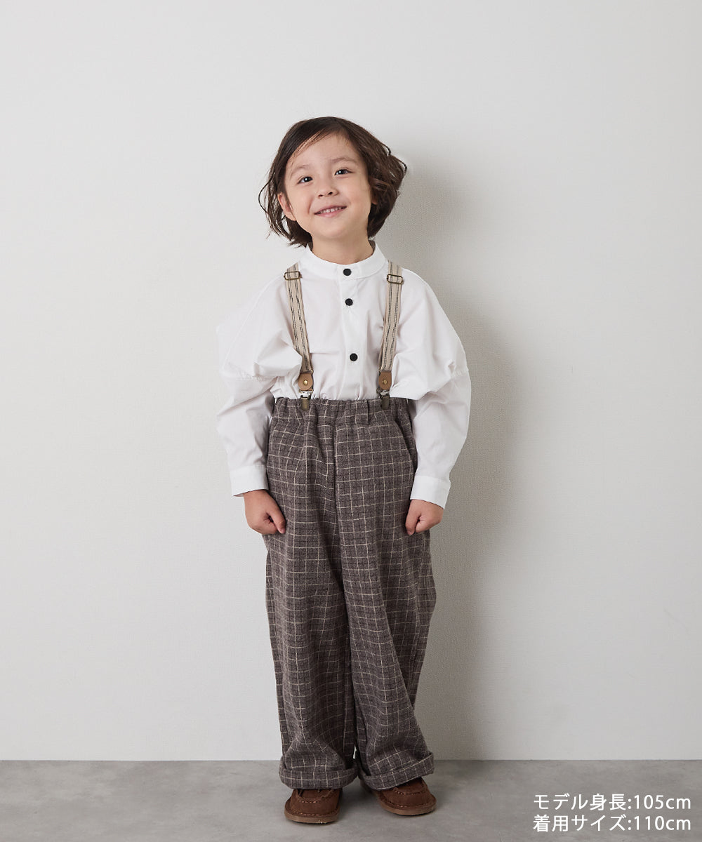 チェック柄ストレートパンツ