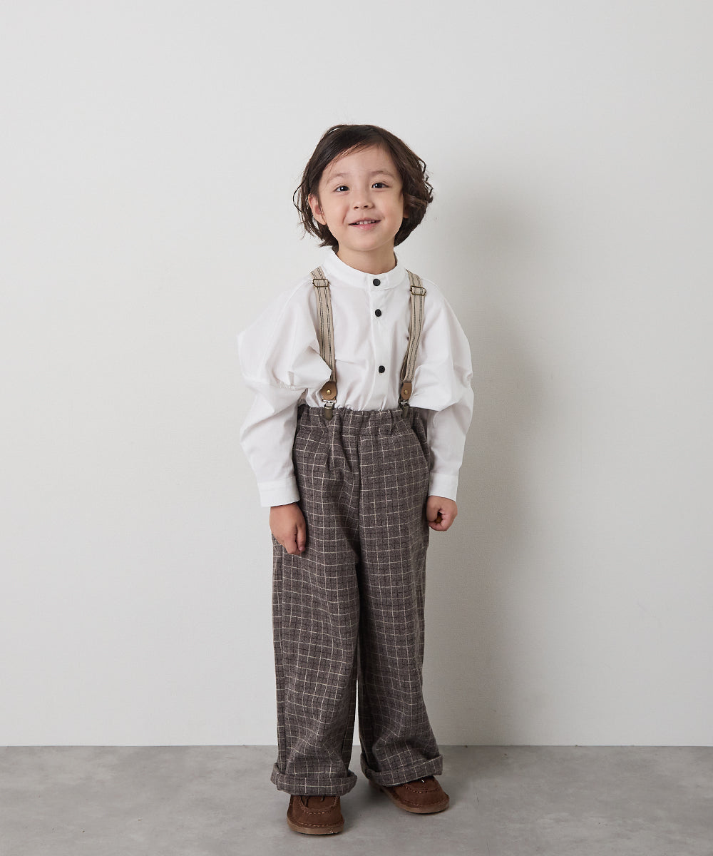 チェック柄ストレートパンツ