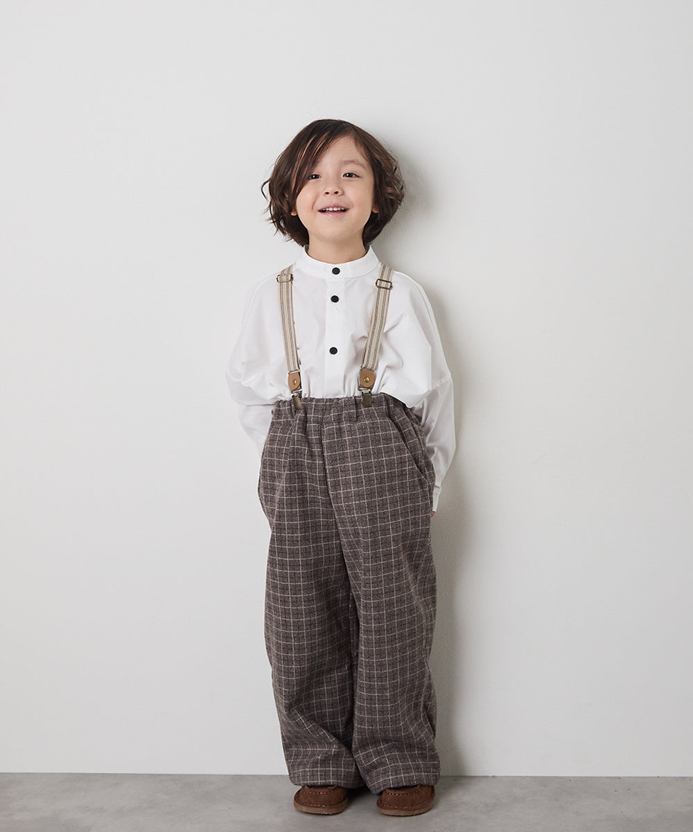 チェック柄ストレートパンツ