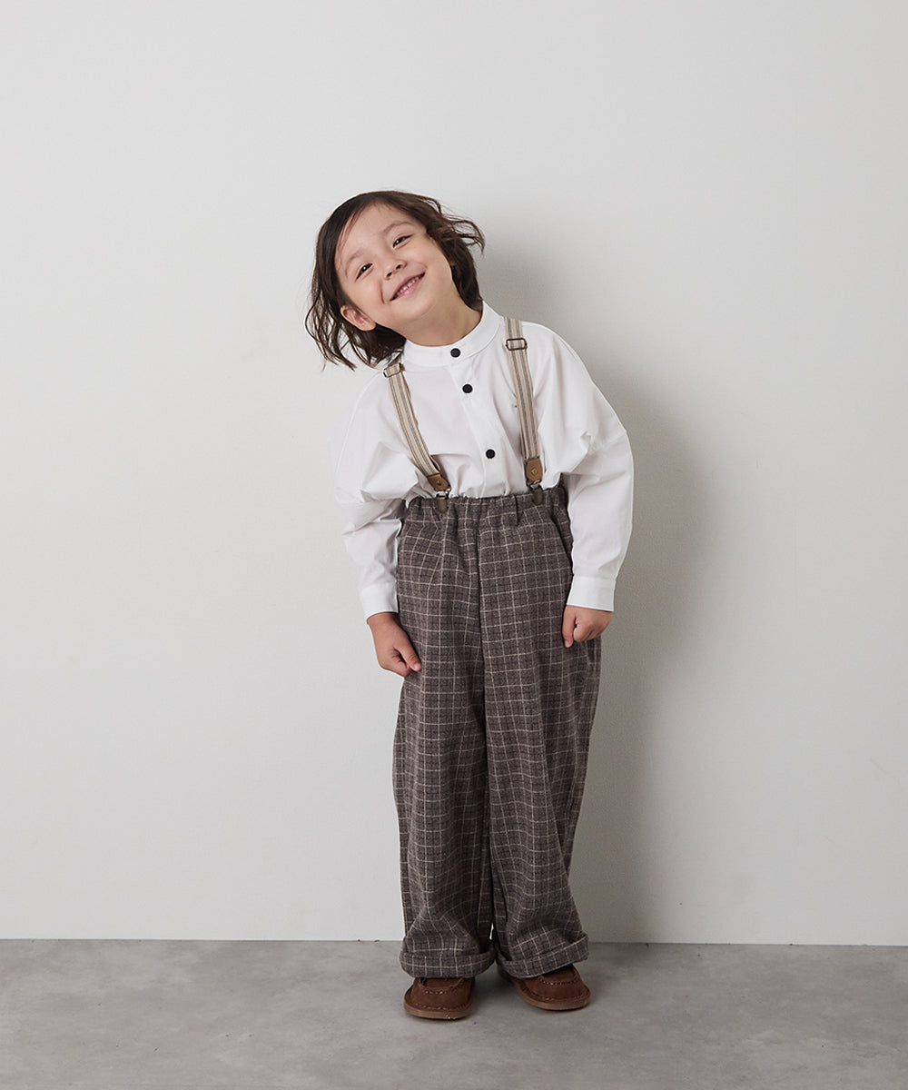 チェック柄ストレートパンツ