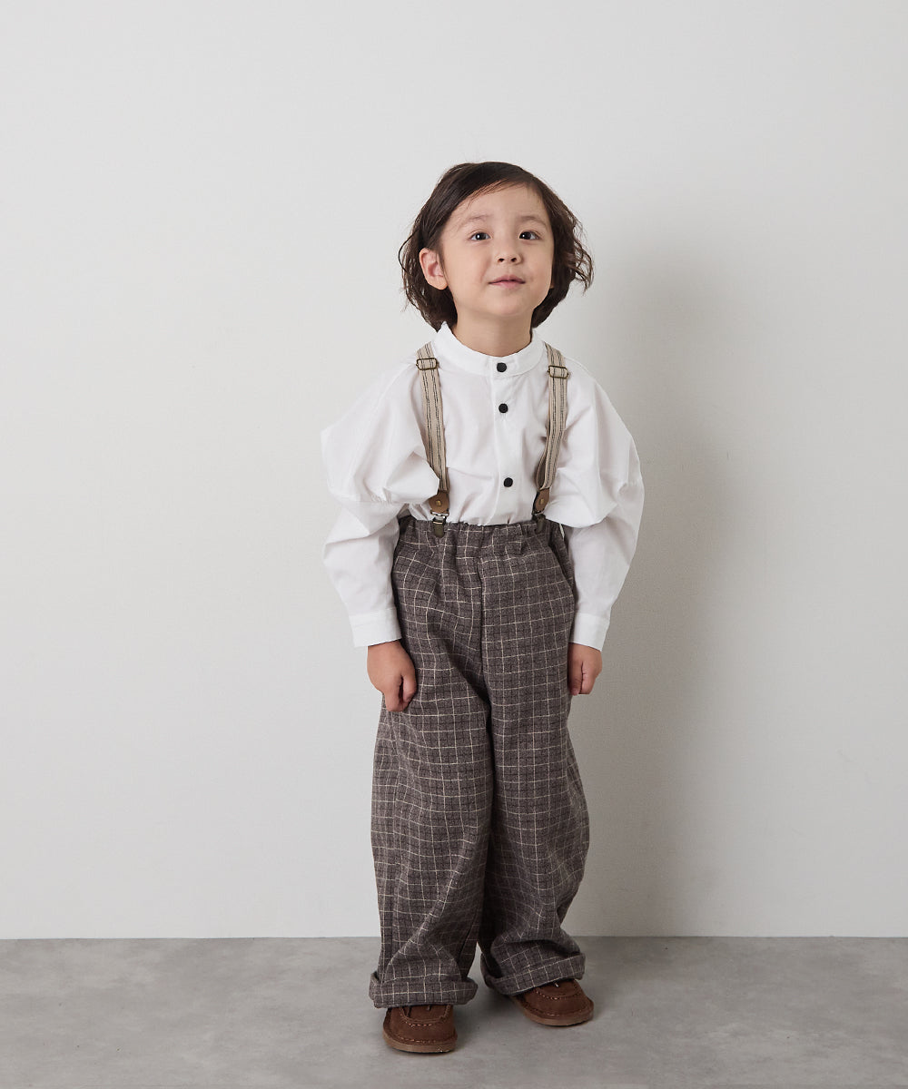 チェック柄ストレートパンツ