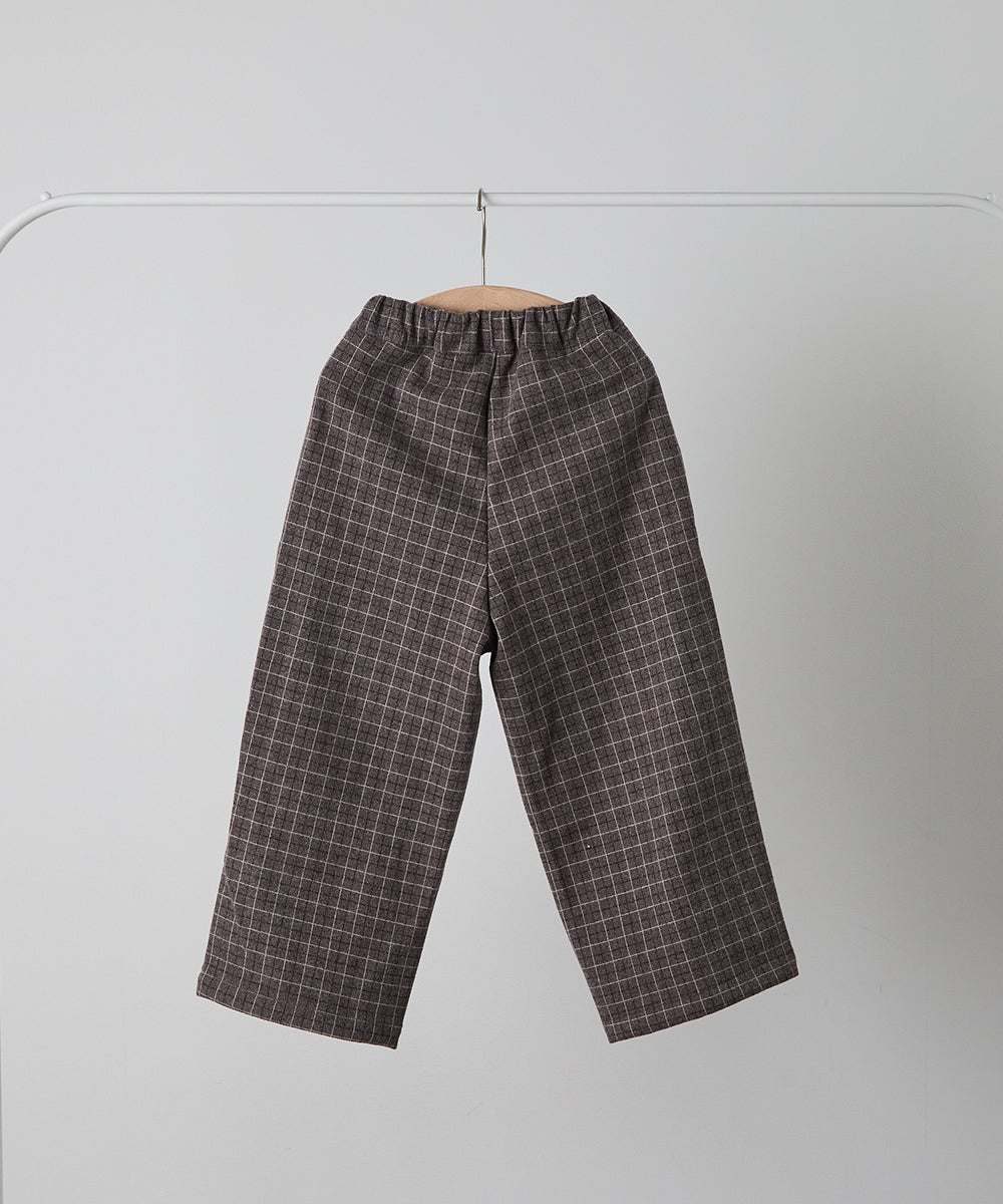 チェック柄ストレートパンツ