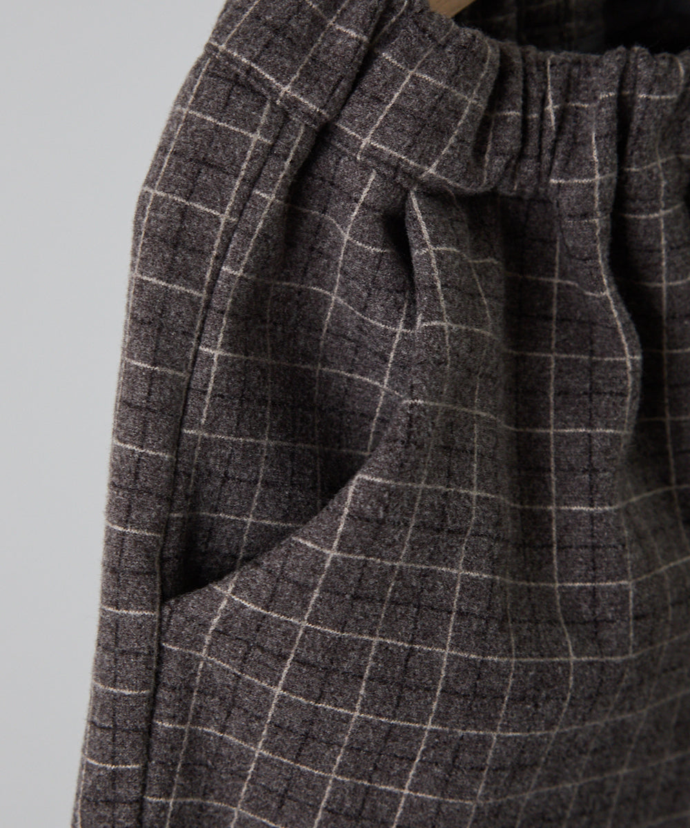 チェック柄ストレートパンツ