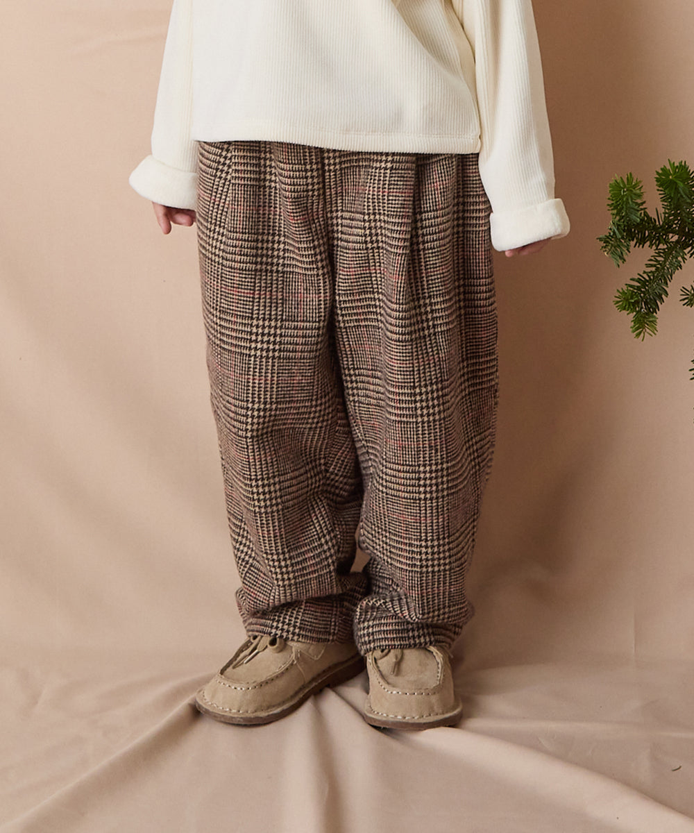シェリエ ギンガムチェックテーパードパンツ gingham tapered pants