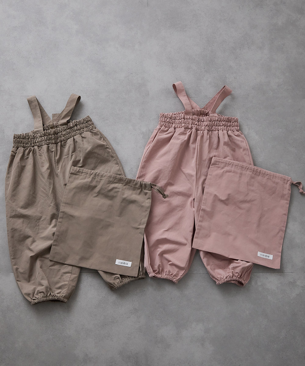 撥水シャーリングベビーロンパース(収納袋付き)