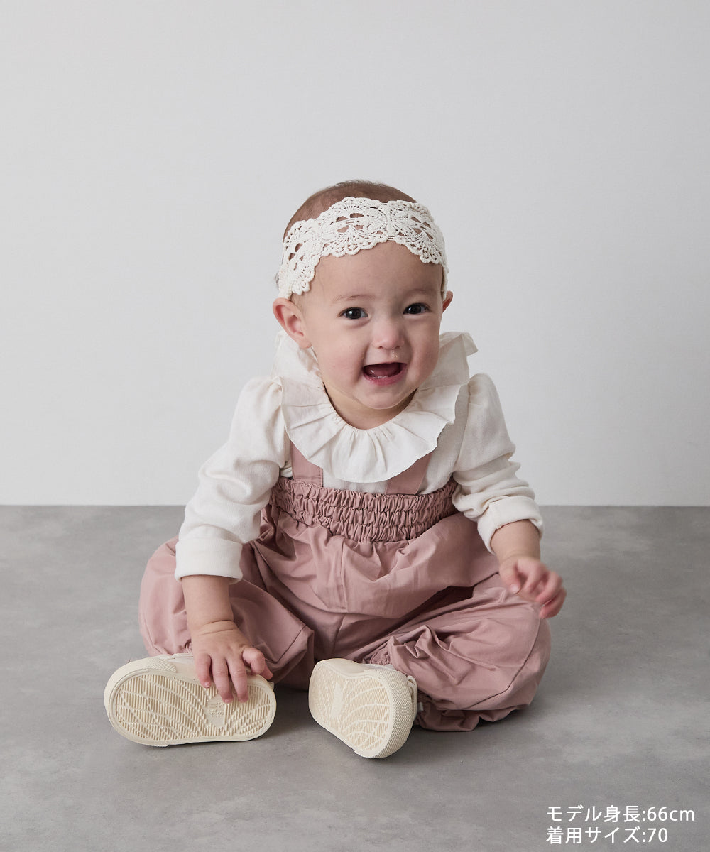 撥水シャーリングベビーロンパース(収納袋付き)