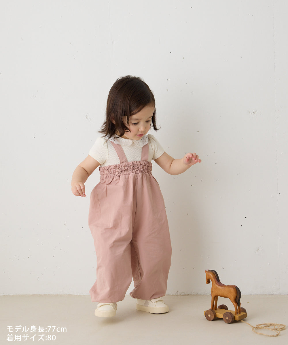 撥水シャーリングベビーロンパース(収納袋付き)