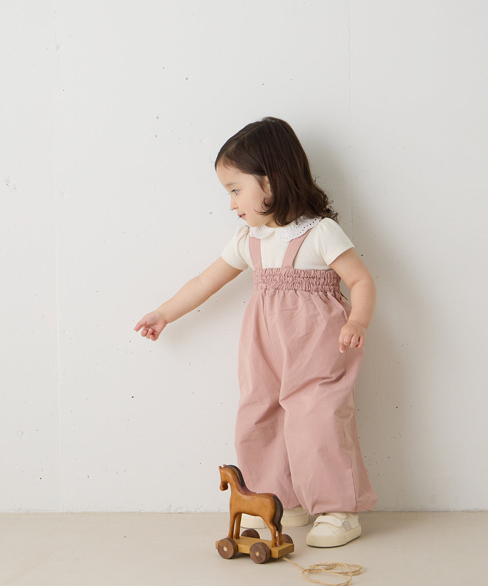 撥水シャーリングベビーロンパース(収納袋付き)