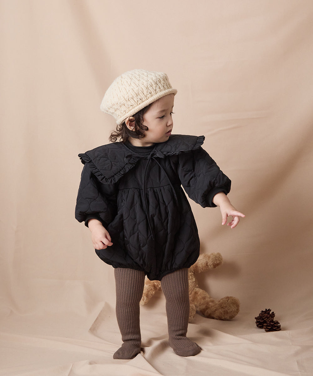 【リンクコーデ】キルティングベビーロンパース