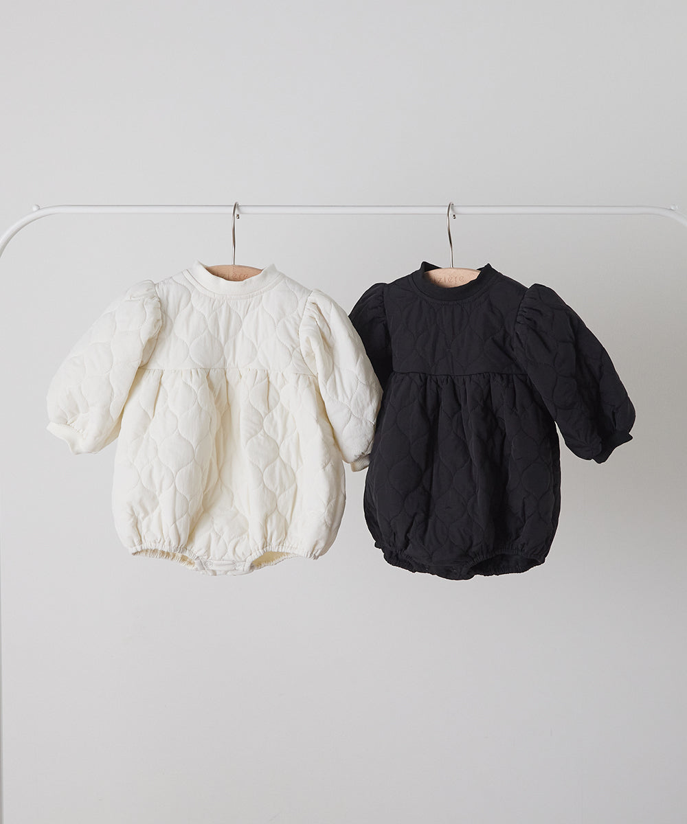 【リンクコーデ】キルティングベビーロンパース