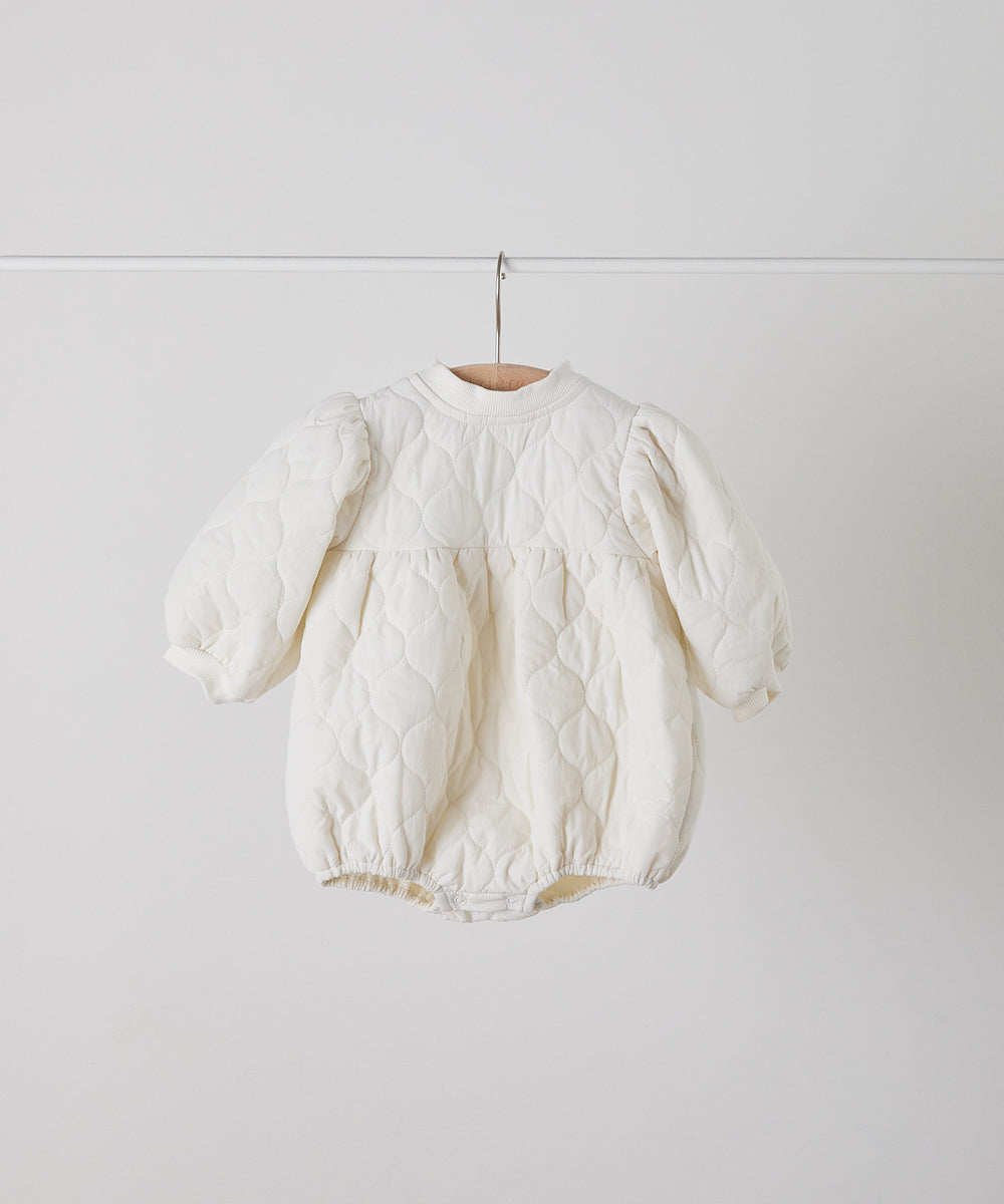 【リンクコーデ】キルティングベビーロンパース