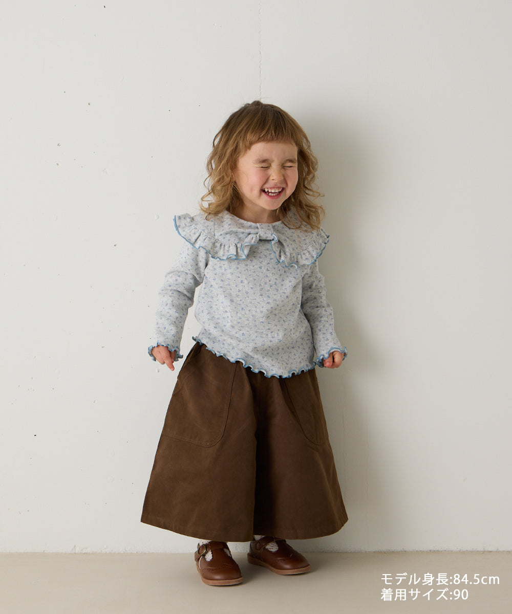 ブラッシュコットンスカートライクパンツ