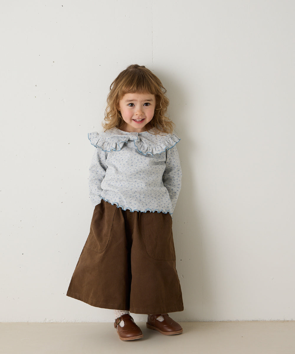 ブラッシュコットンスカートライクパンツ