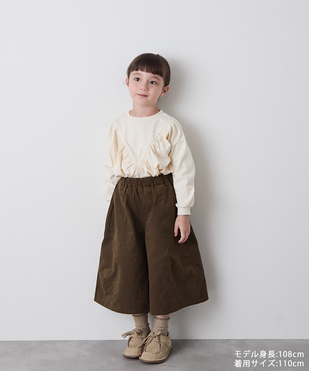 ブラッシュコットンスカートライクパンツ