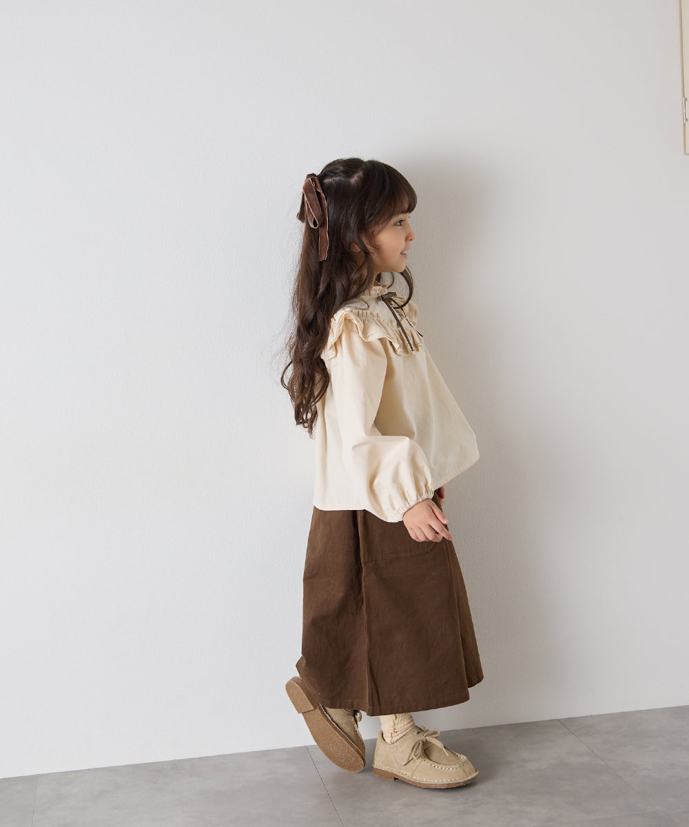 ブラッシュコットンスカートライクパンツ