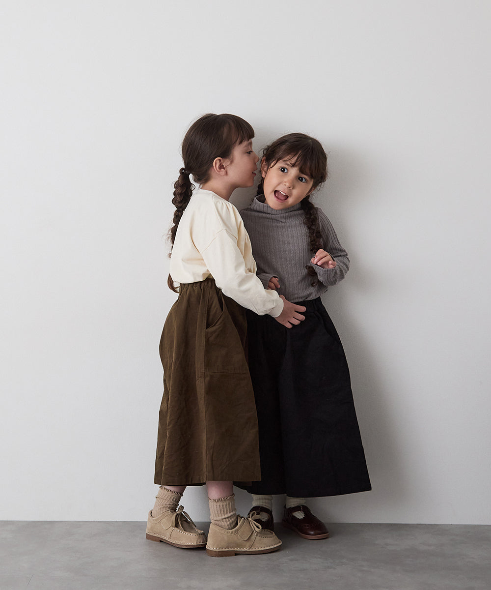 ブラッシュコットンスカートライクパンツ