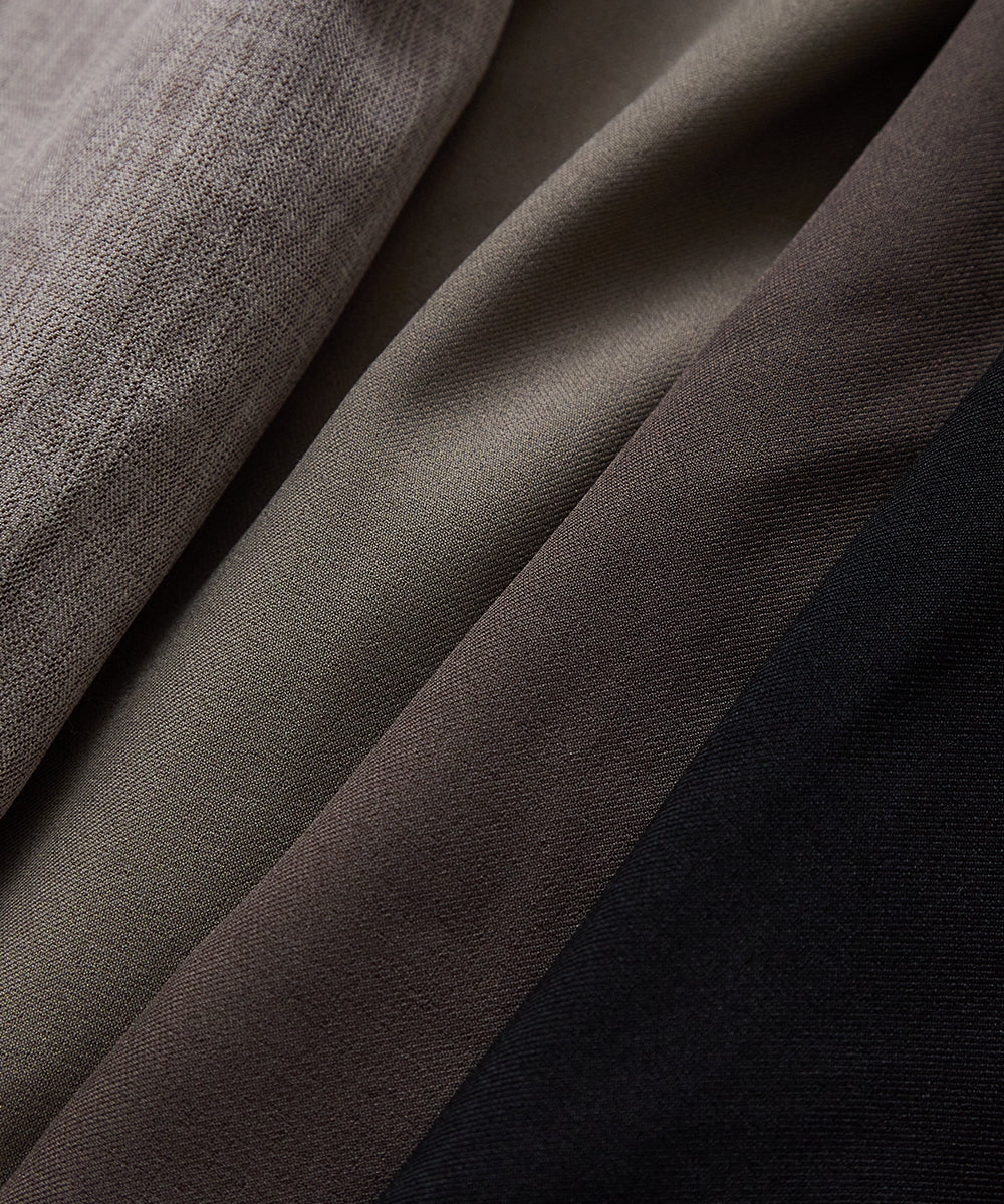 シングルノーカラージャケットセットアップ(裏地チェック)