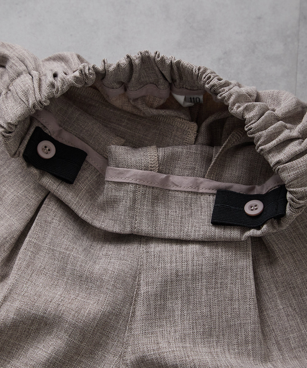 シングルノーカラージャケットセットアップ(裏地チェック)