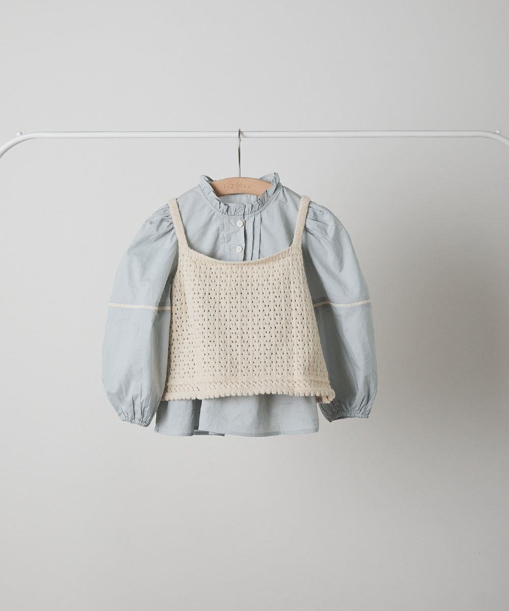 ニットキャミレイヤードブラウス2点セット