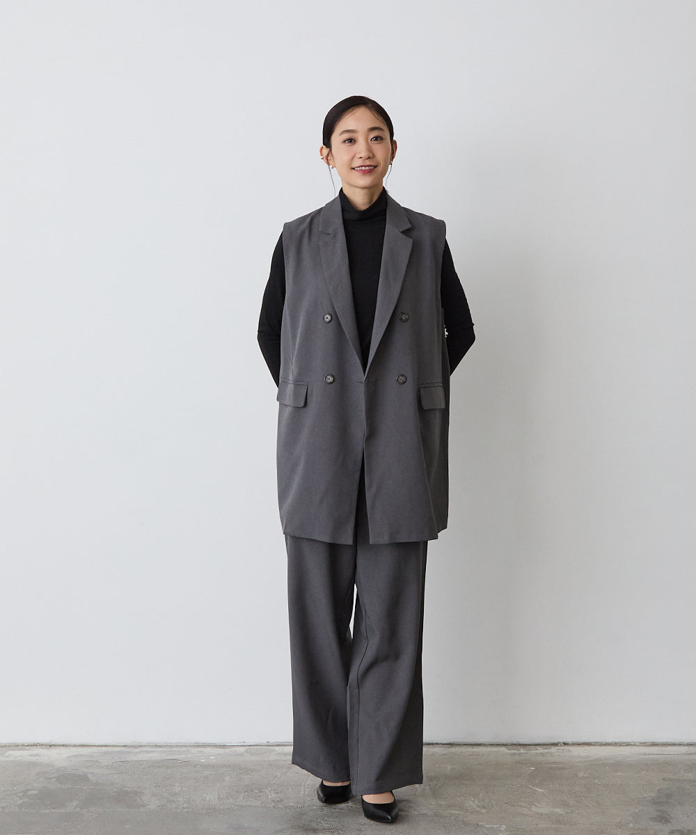 MOM:ダブルボタンテーラードベストセットアップ