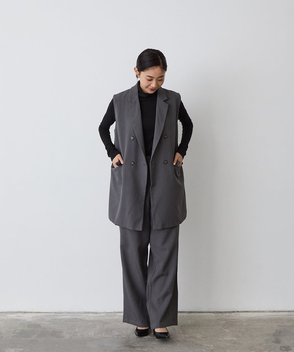 MOM:ダブルボタンテーラードベストセットアップ