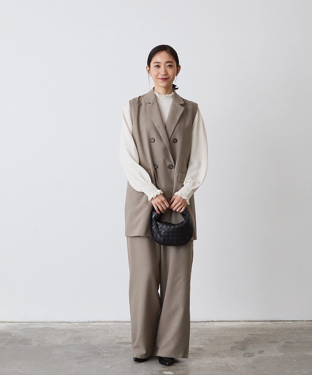 MOM:ダブルボタンテーラードベストセットアップ