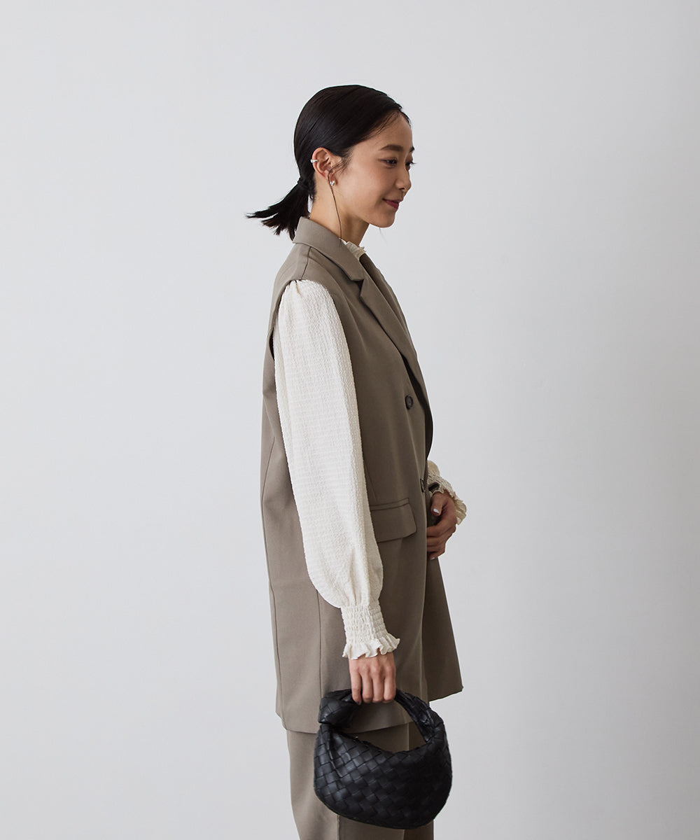 MOM:ダブルボタンテーラードベストセットアップ