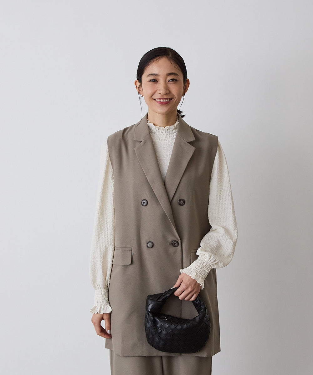 MOM:ダブルボタンテーラードベストセットアップ