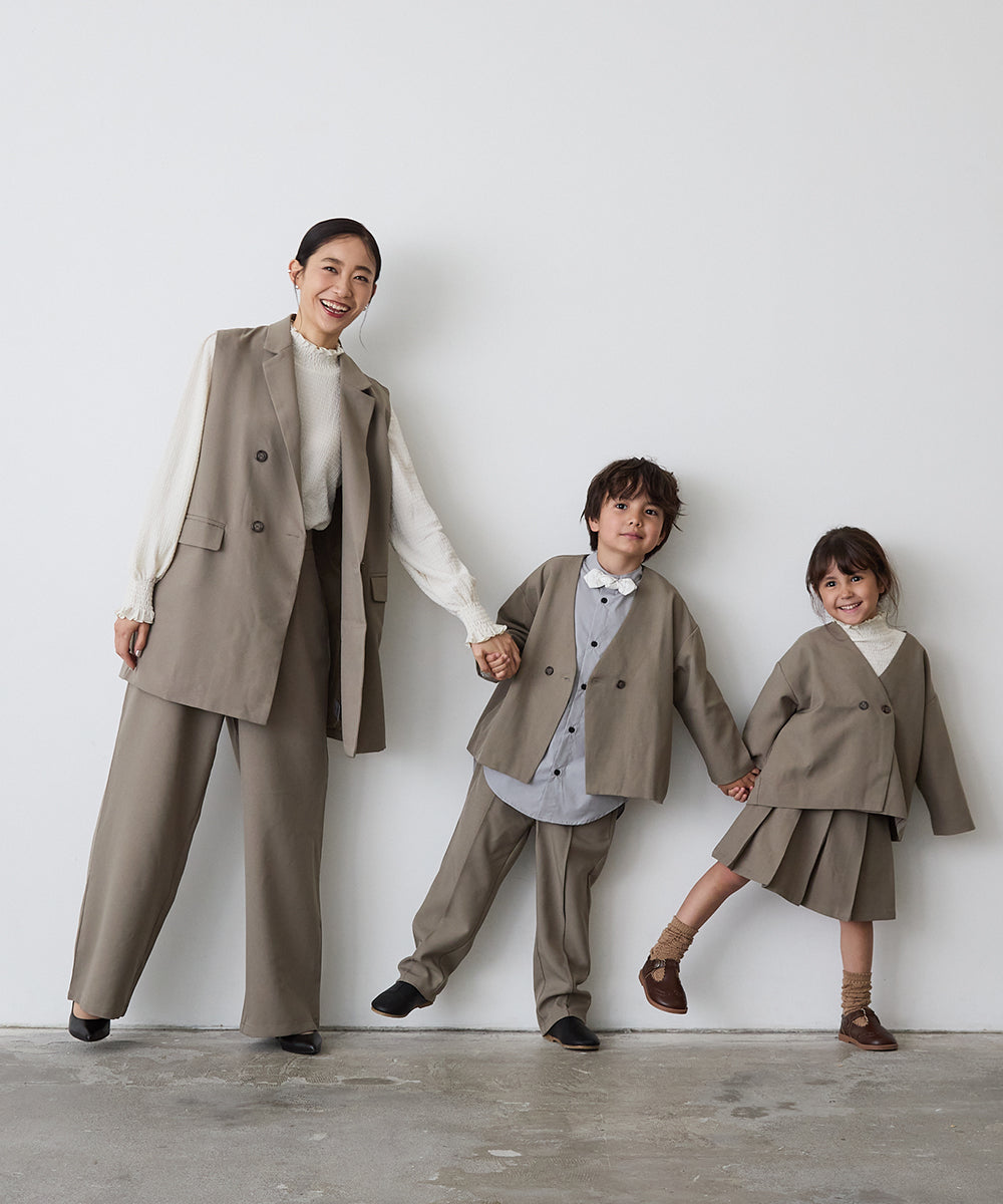 MOM:ダブルボタンテーラードベストセットアップ