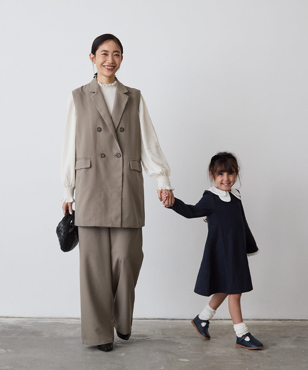 MOM:ダブルボタンテーラードベストセットアップ