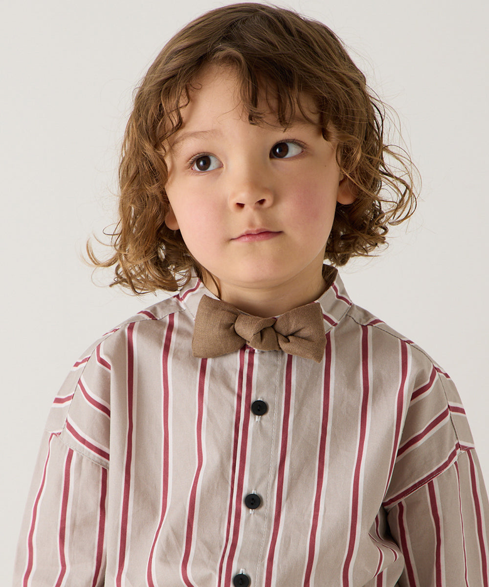 リネン蝶ネクタイ(ボタン取り外しシャツ対応)