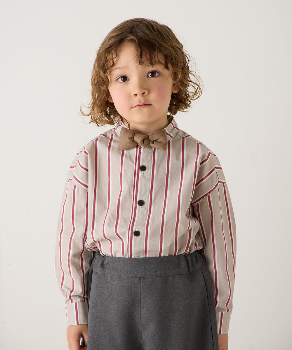 リネン蝶ネクタイ(ボタン取り外しシャツ対応)