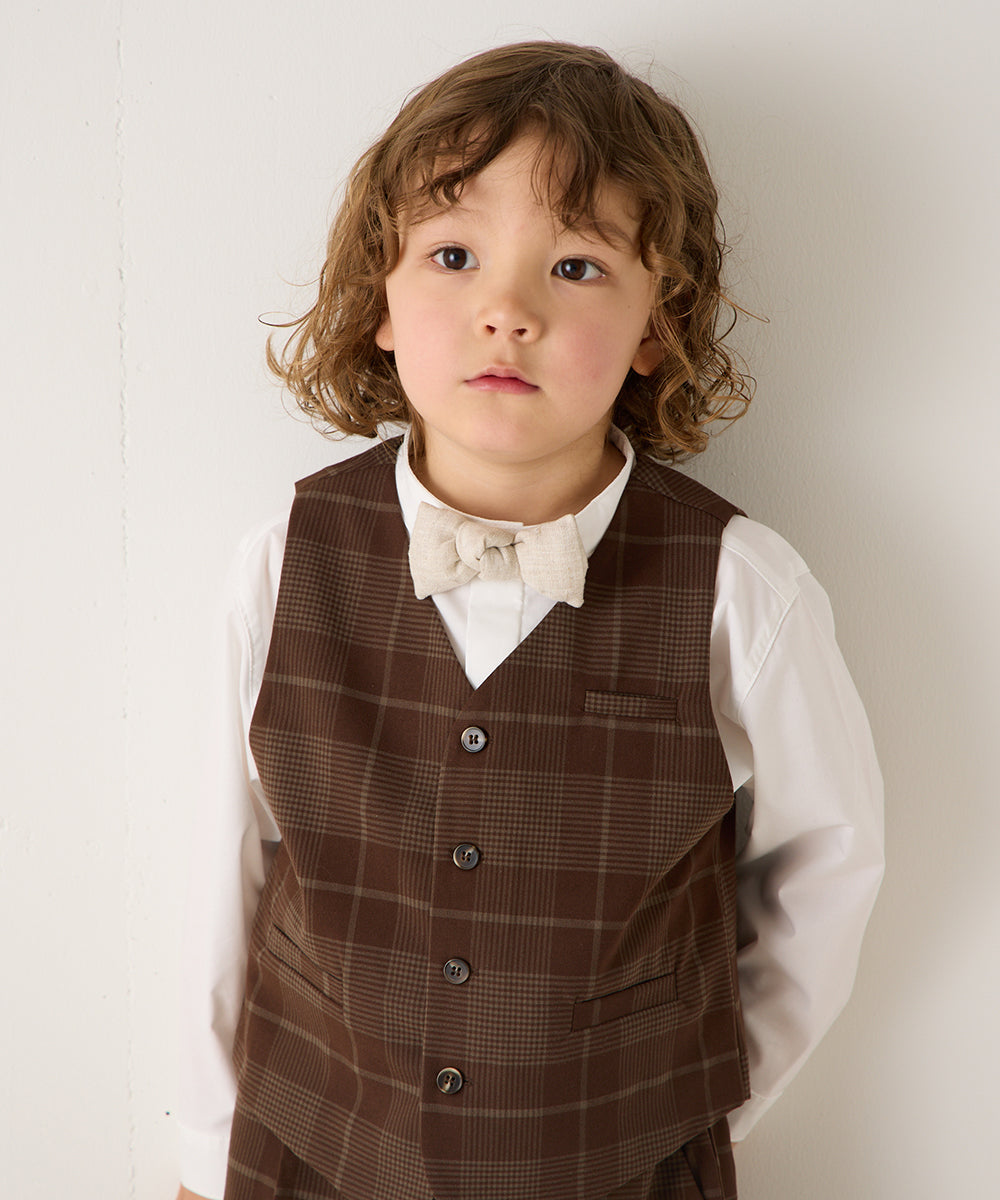 リネン蝶ネクタイ(ボタン取り外しシャツ対応)