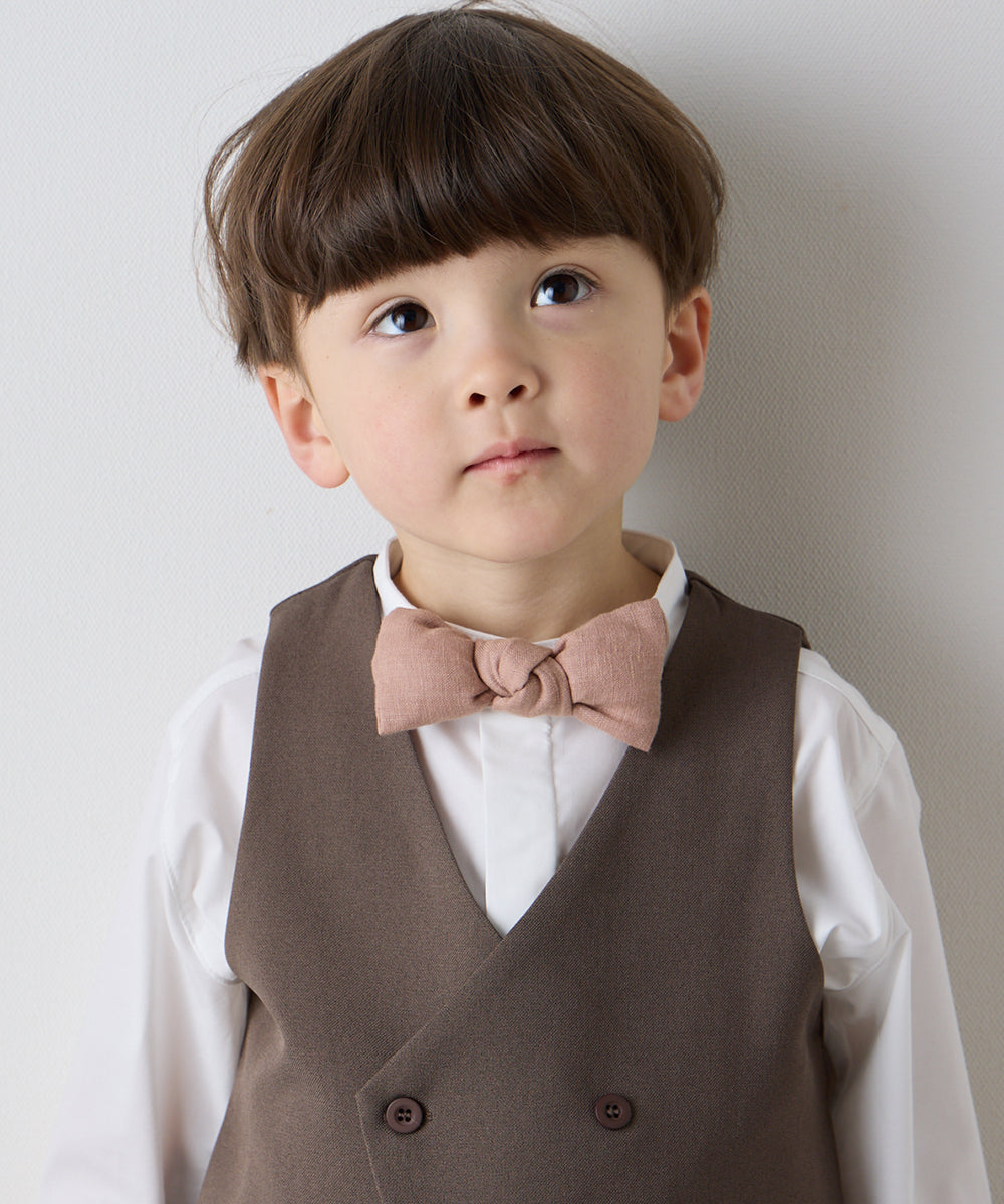 リネン蝶ネクタイ(ボタン取り外しシャツ対応)