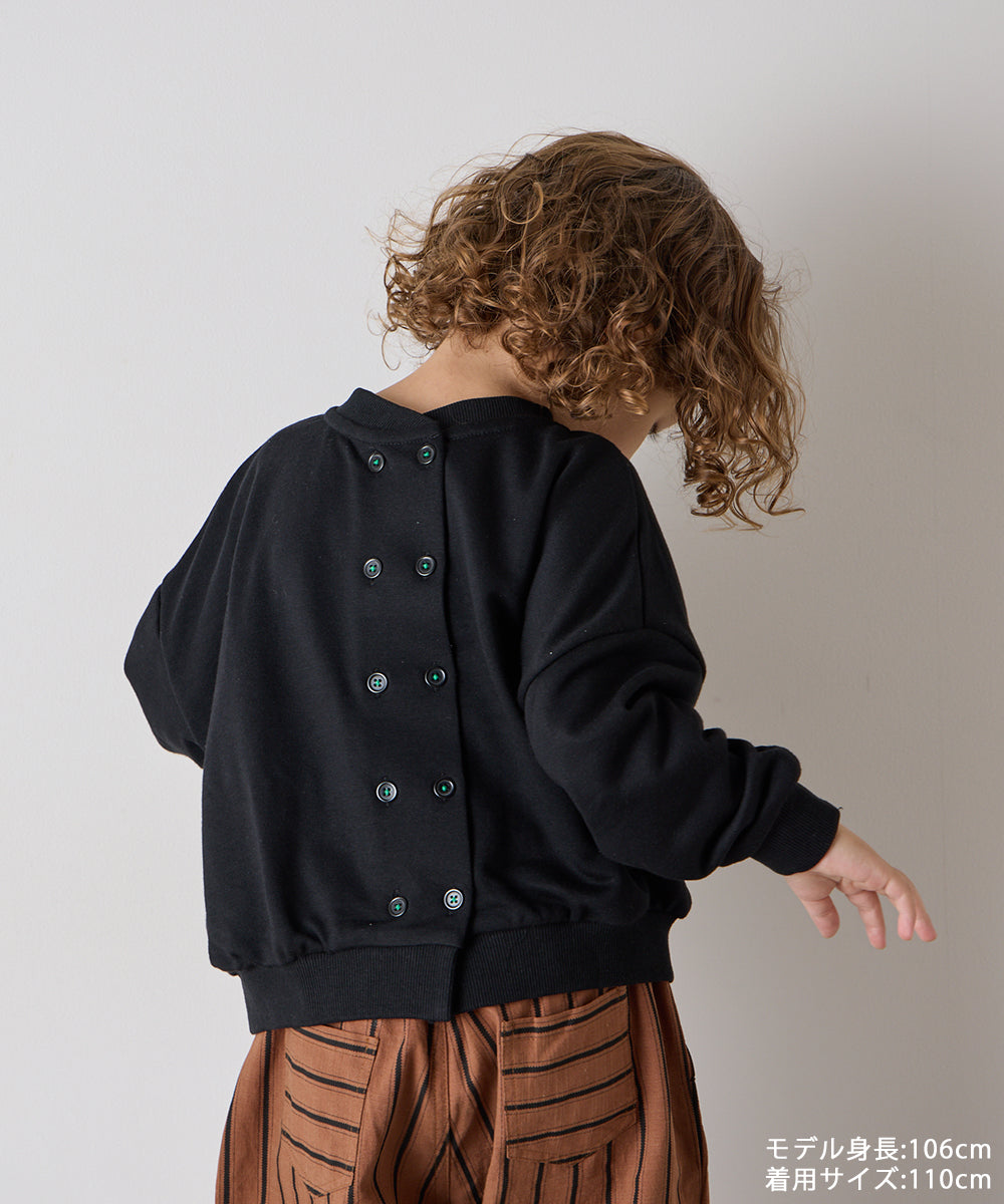 前後2way配色ボタン糸カーディガン