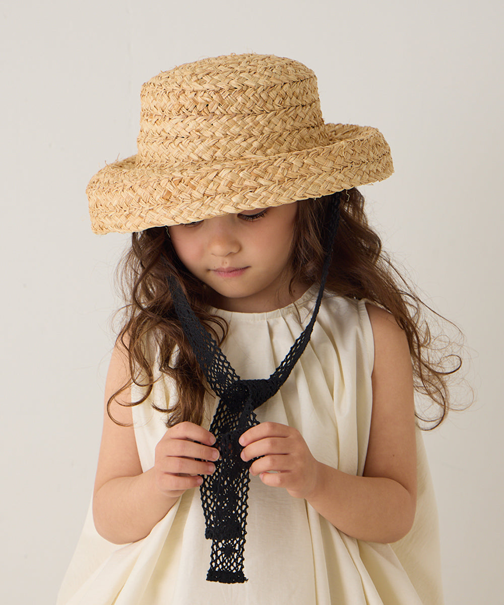 ラフィアバケットハット