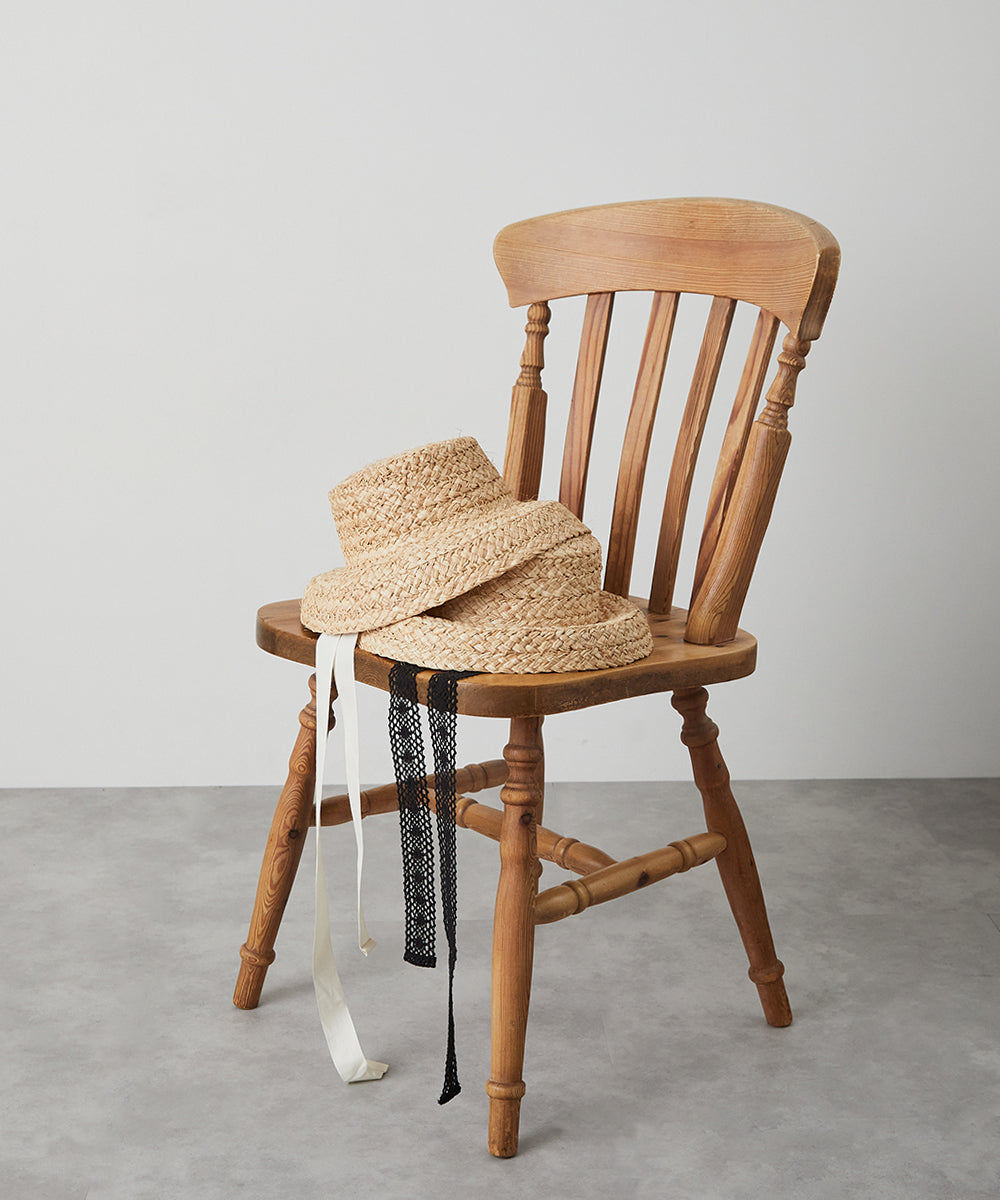 ラフィアバケットハット