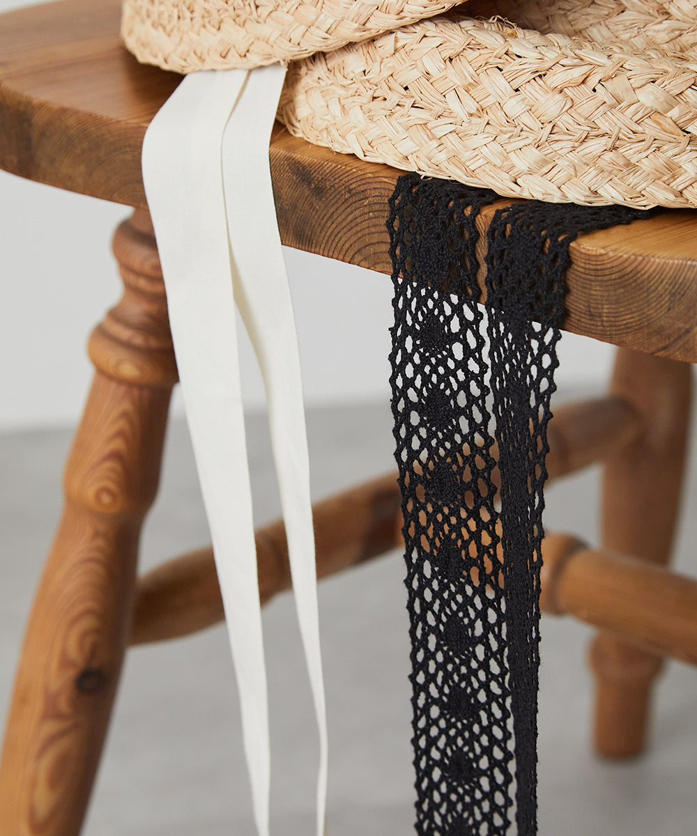 ラフィアバケットハット