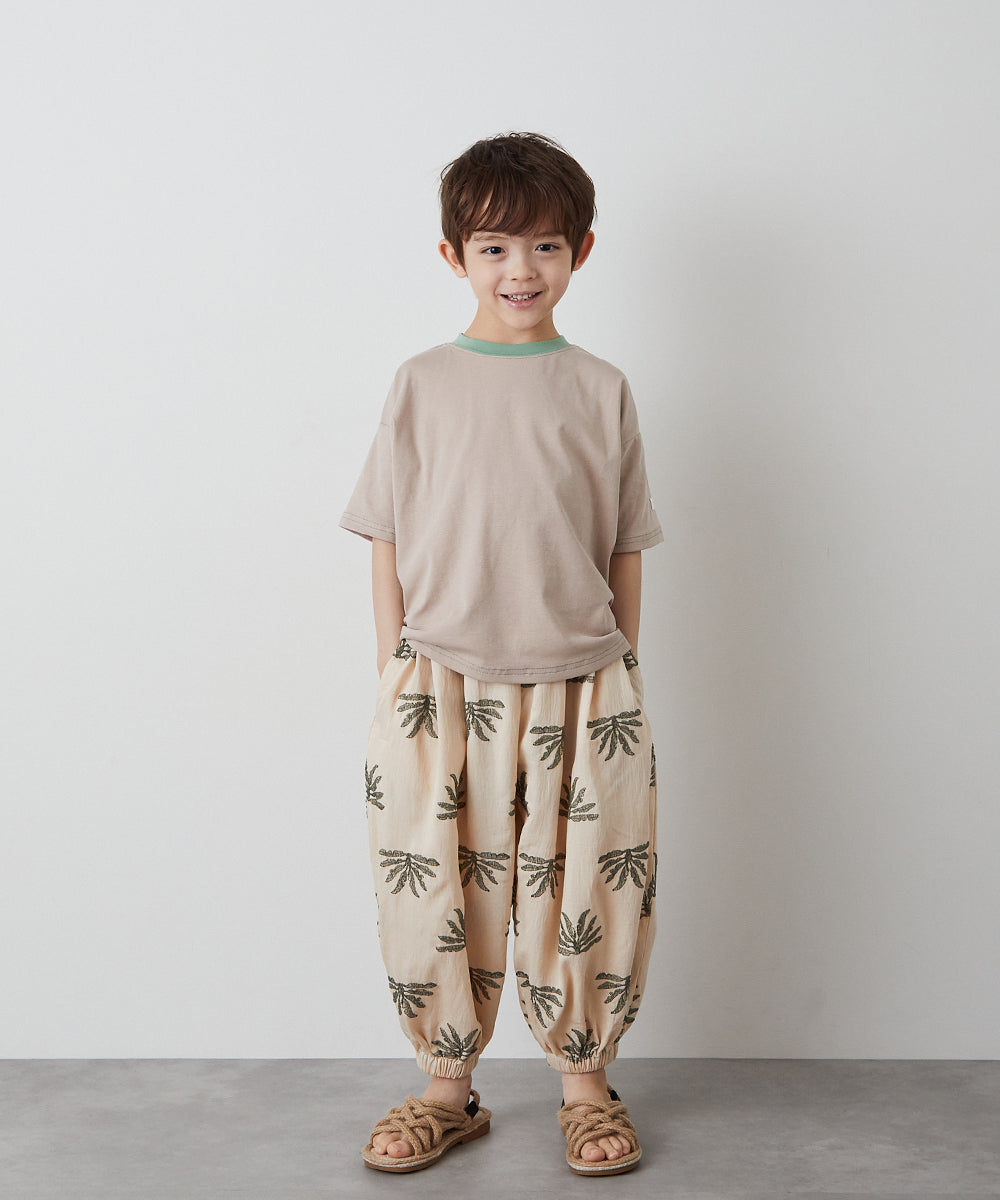 ボタニカル刺繡バルーンパンツ