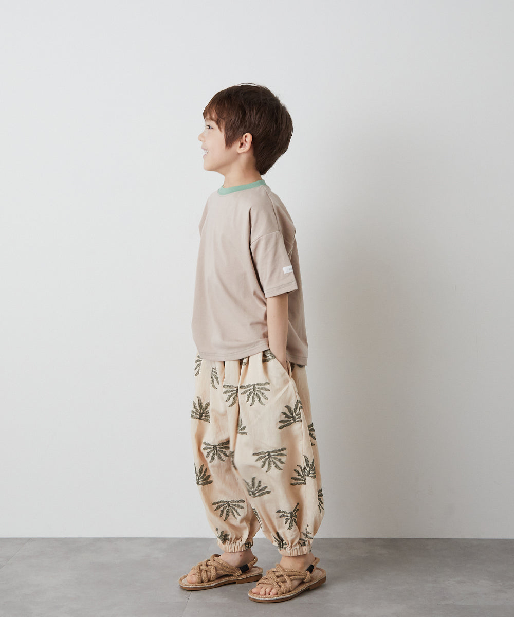 ボタニカル刺繡バルーンパンツ