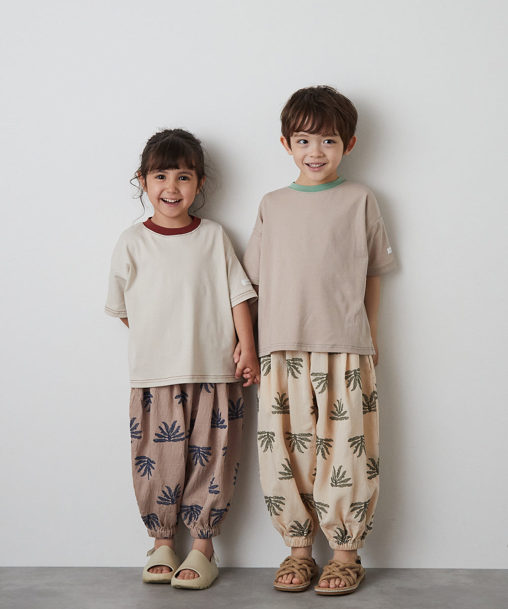 ボタニカル刺繡バルーンパンツ