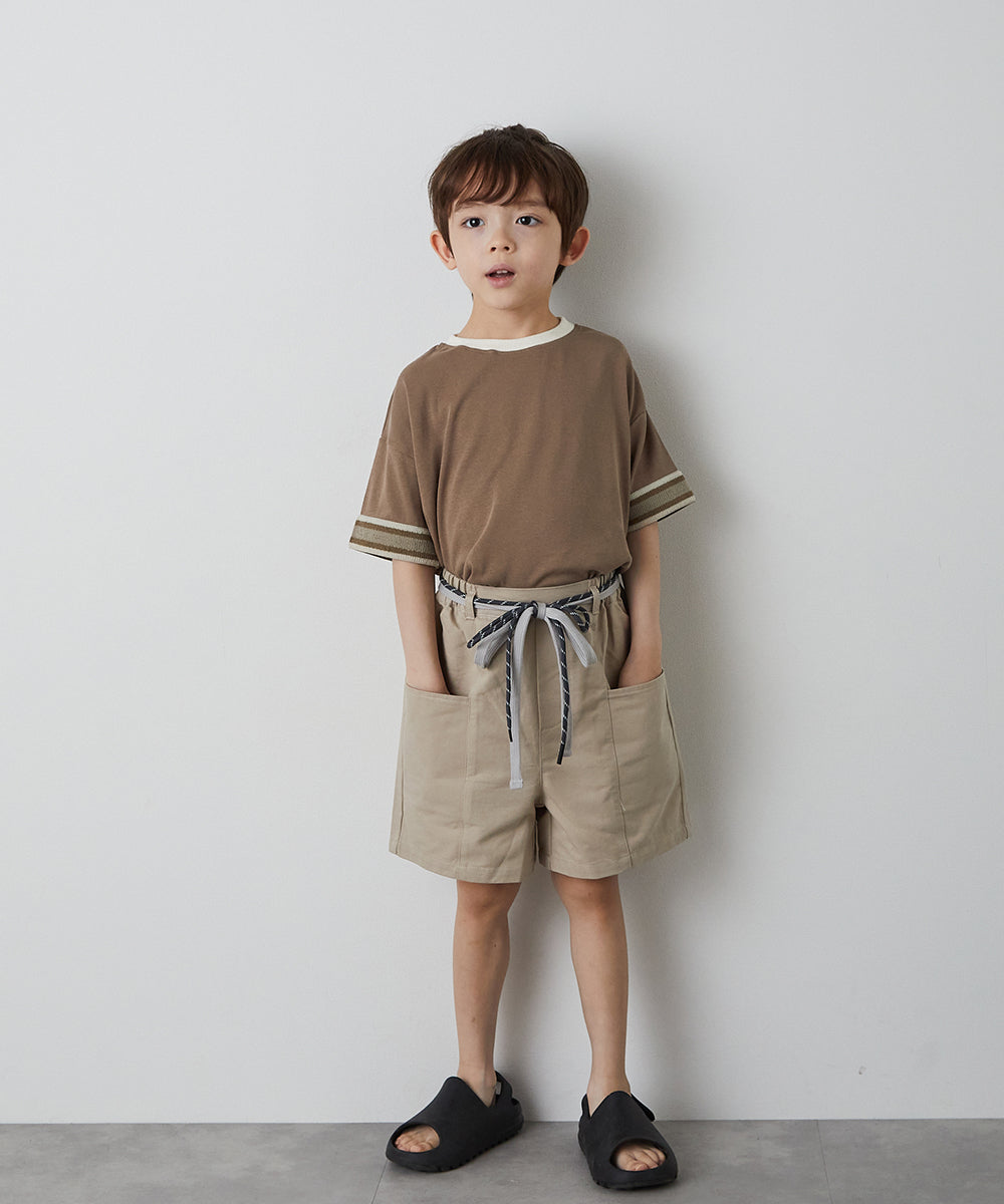 ドローストリング付きセンターシームショートパンツ