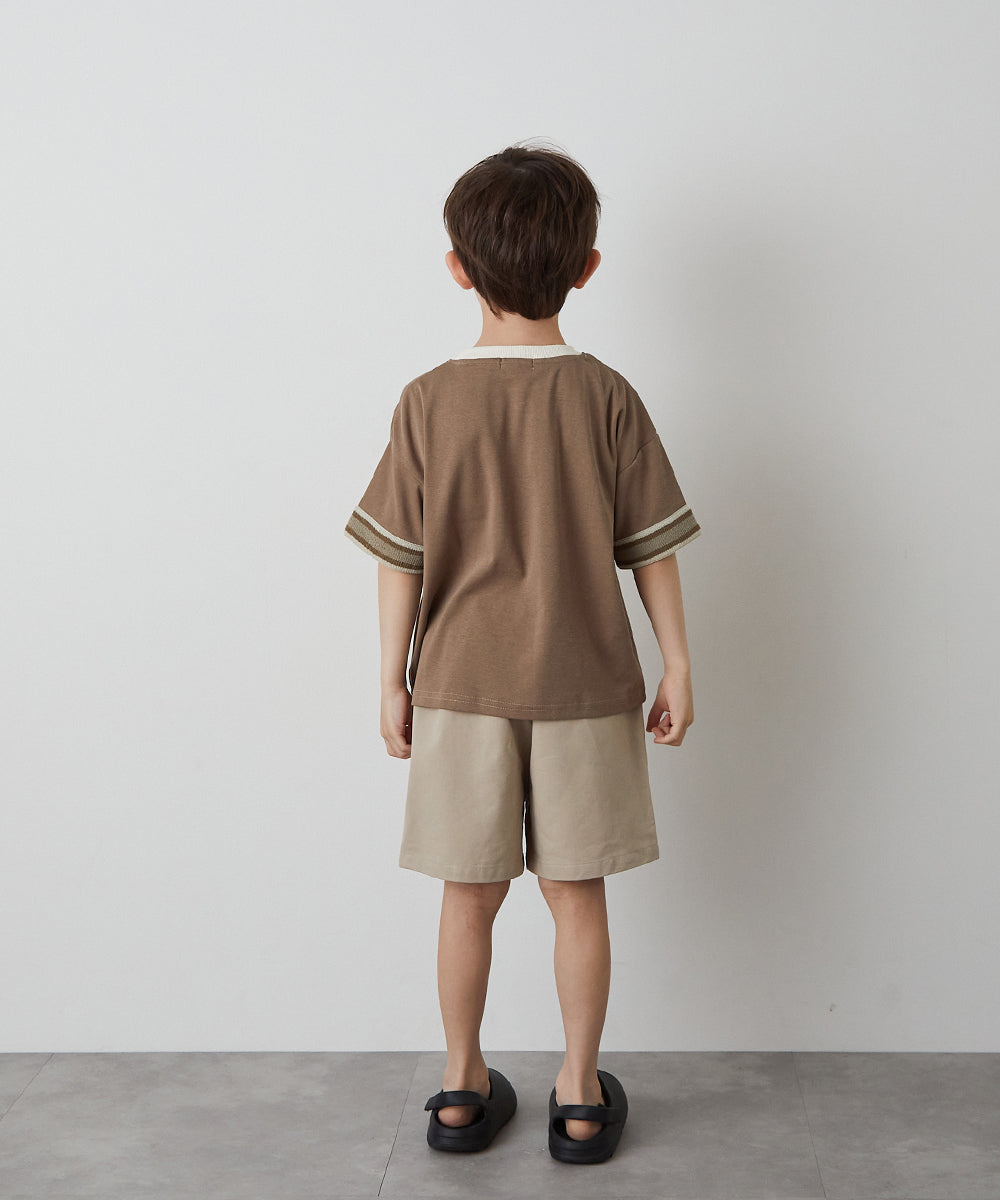 ドローストリング付きセンターシームショートパンツ