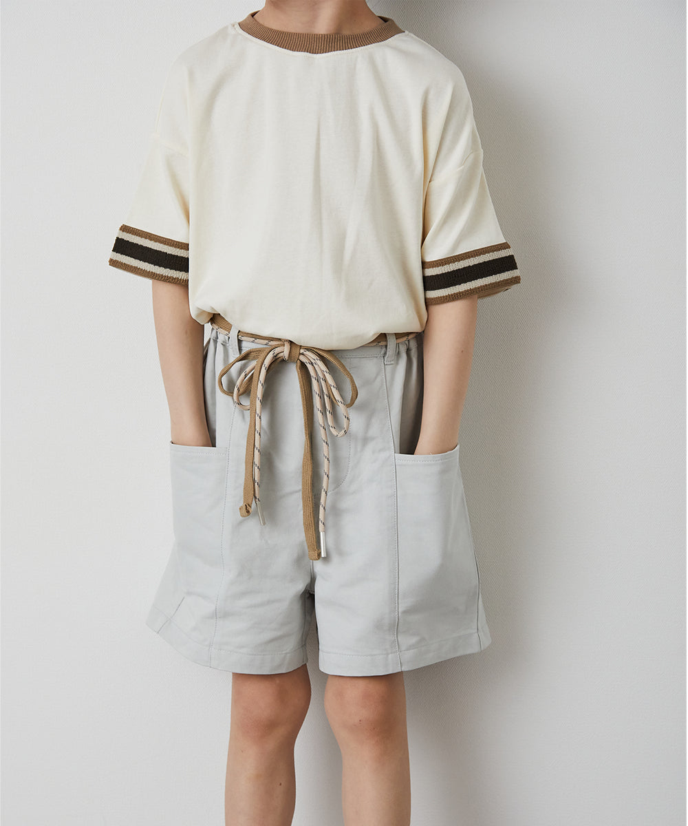 ドローストリング付きセンターシームショートパンツ