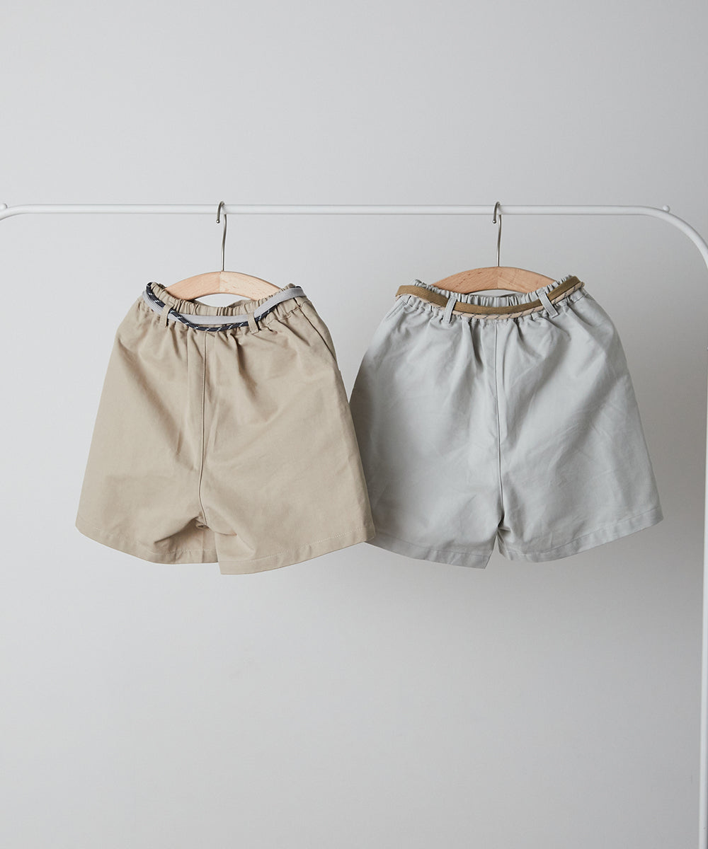 ドローストリング付きセンターシームショートパンツ