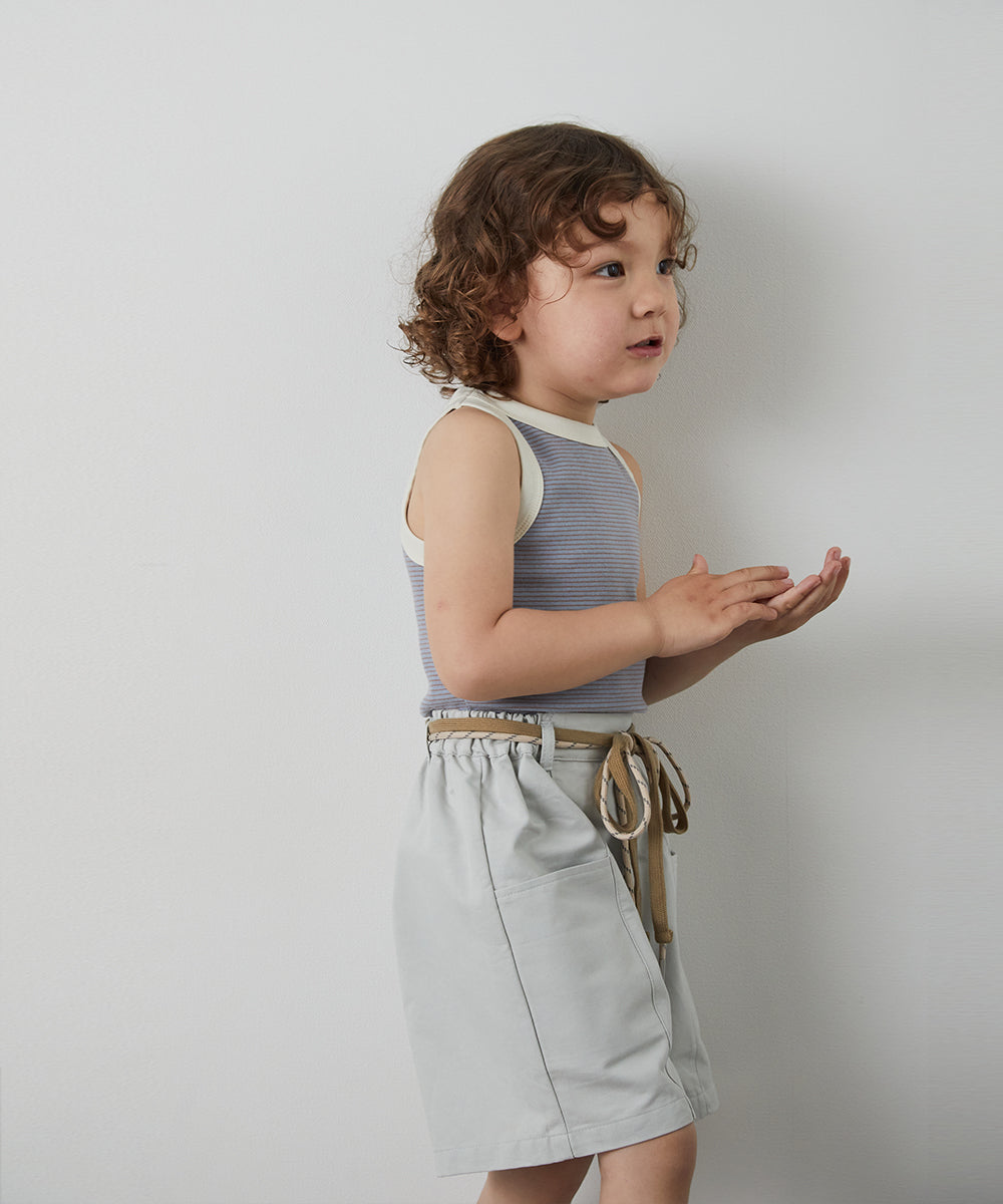 ドローストリング付きセンターシームショートパンツ