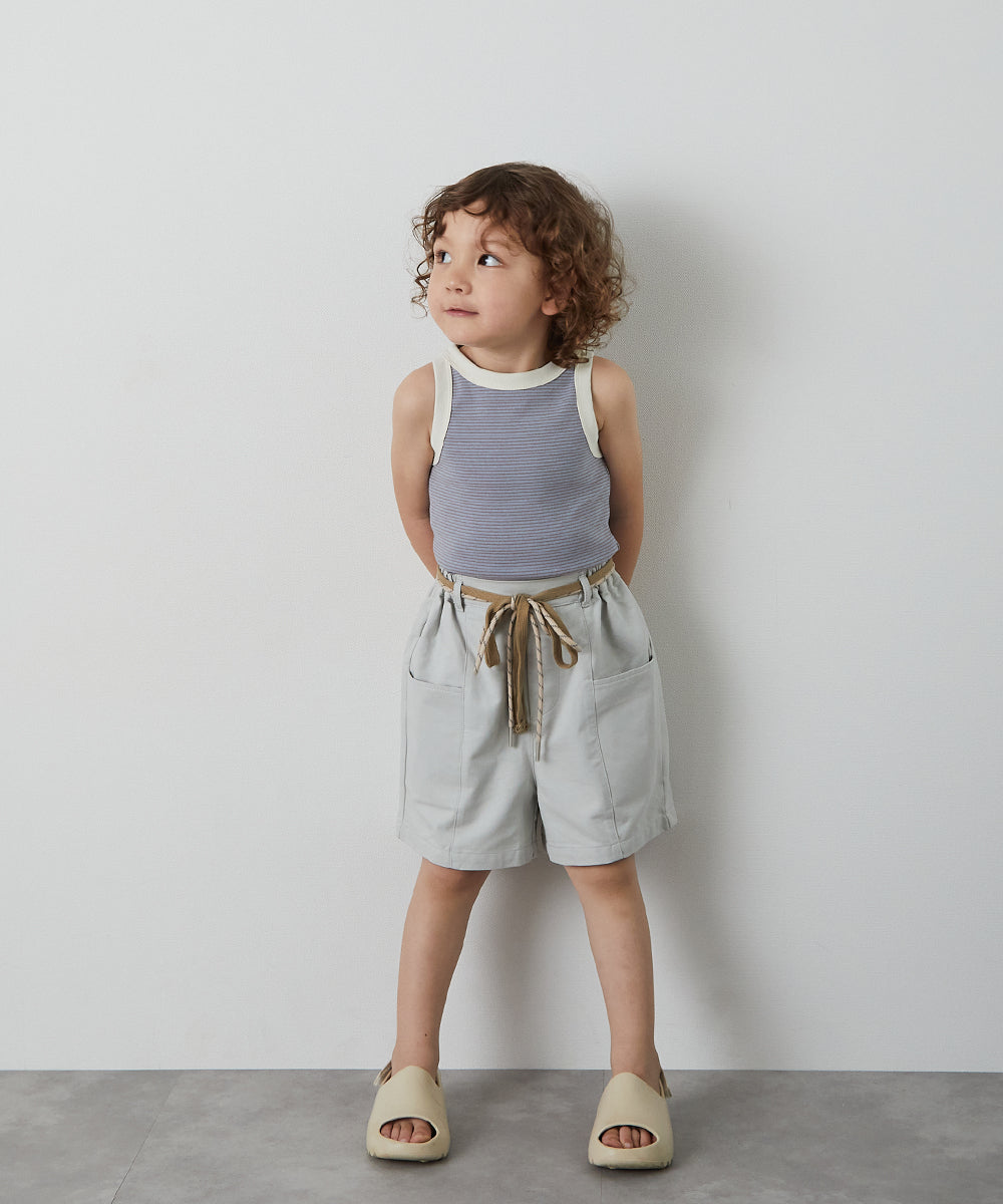 ドローストリング付きセンターシームショートパンツ