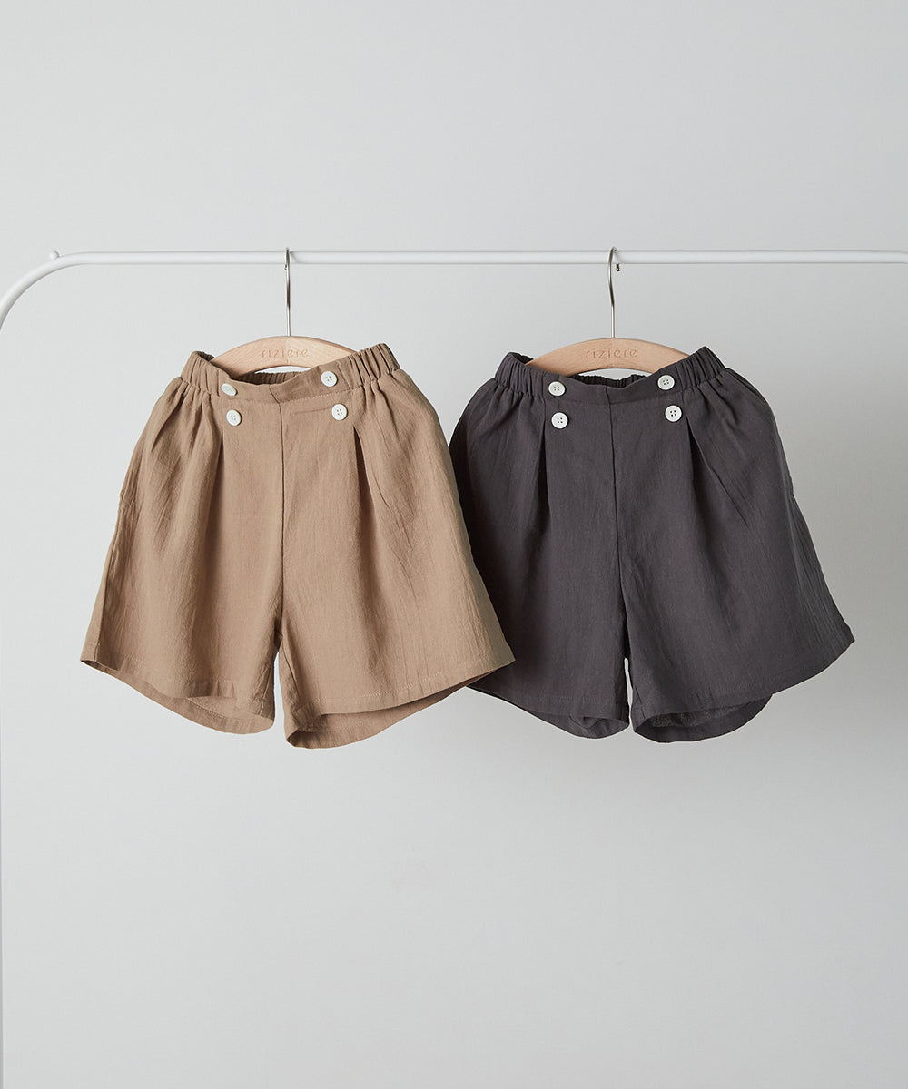 配色ボタンマリンショートパンツ